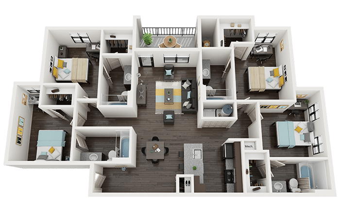 4x4 the mill at auburn floor plans auburn alabama near auburn university